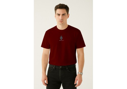 'Wrap Star' Nakışlı, Erkek Regular Size Tshirt Bo 'Wrap Star' Nakışlı, Erkek Regular Size Tshirt Bo