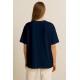 'Airbender' Nakışlı, Kadın Oversize Tshirt Lac 'Airbender' Nakışlı, Kadın Oversize Tshirt Lac