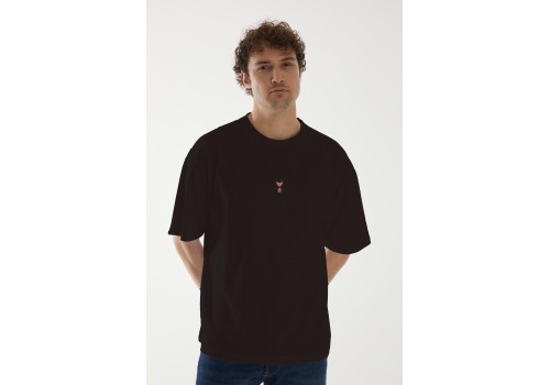 'Precious' Nakışlı, Erkek Yarım Oversize Tshirt S 'Precious' Nakışlı, Erkek Yarım Oversize Tshirt S